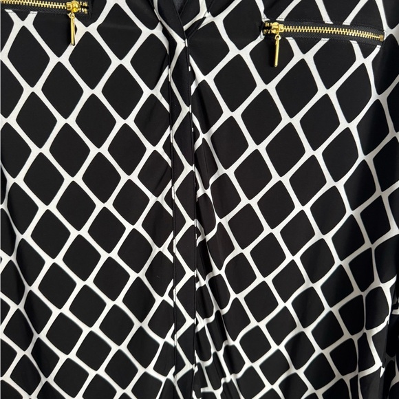 INC, blk/wht tile, gold accents, like new - Picture 4 of 5